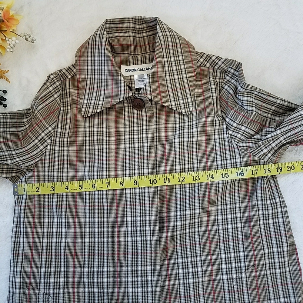 Caron Callahan Plaid Trench Coat — image 7 of 8